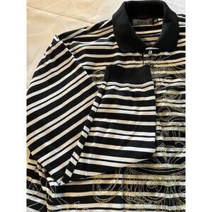 Coogi Shirt Embroidered 100% Cotton Long-Sleeve 3 Button Pullover XXXL